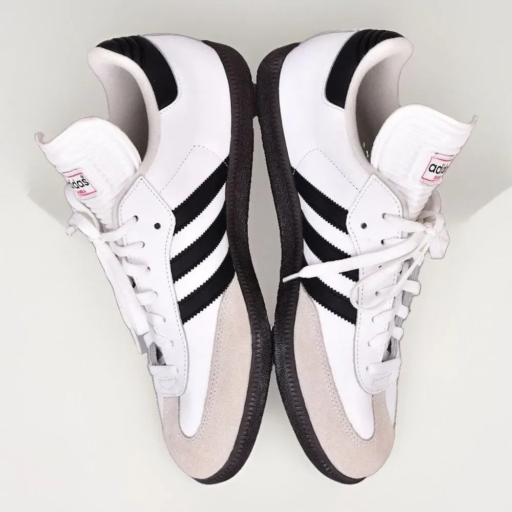 Adidas Samba Classic White Black Indoor Soccer 772109 Men's Size 10.5